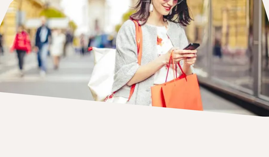 Woman shopping with phone